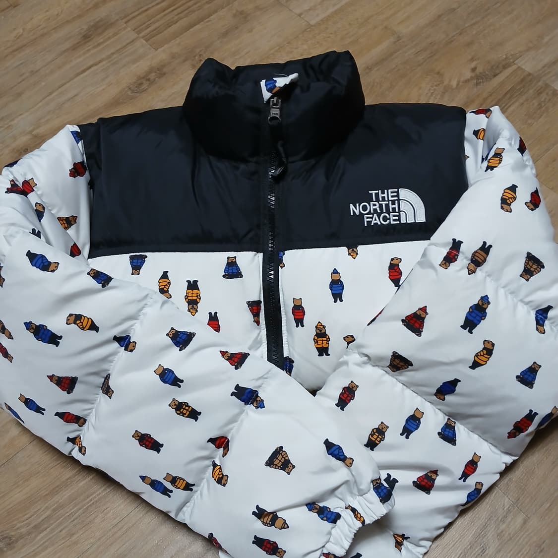 TNF 노스페이스 곰돌이 눕시 키즈 140 패딩 자켓 상품이미지1