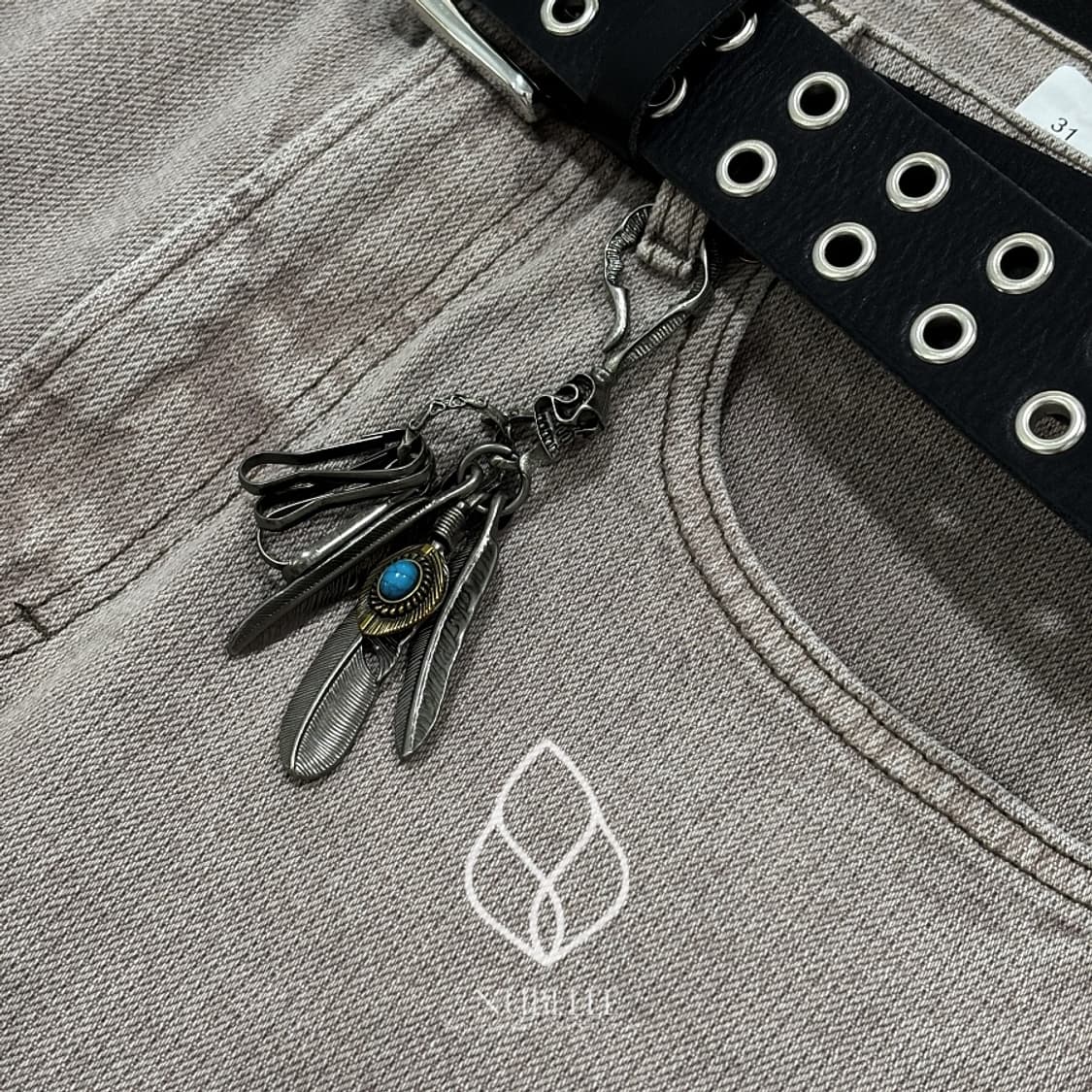 🌗 Turquoise feather keyring / 터키석 깃털 키링 상품이미지2