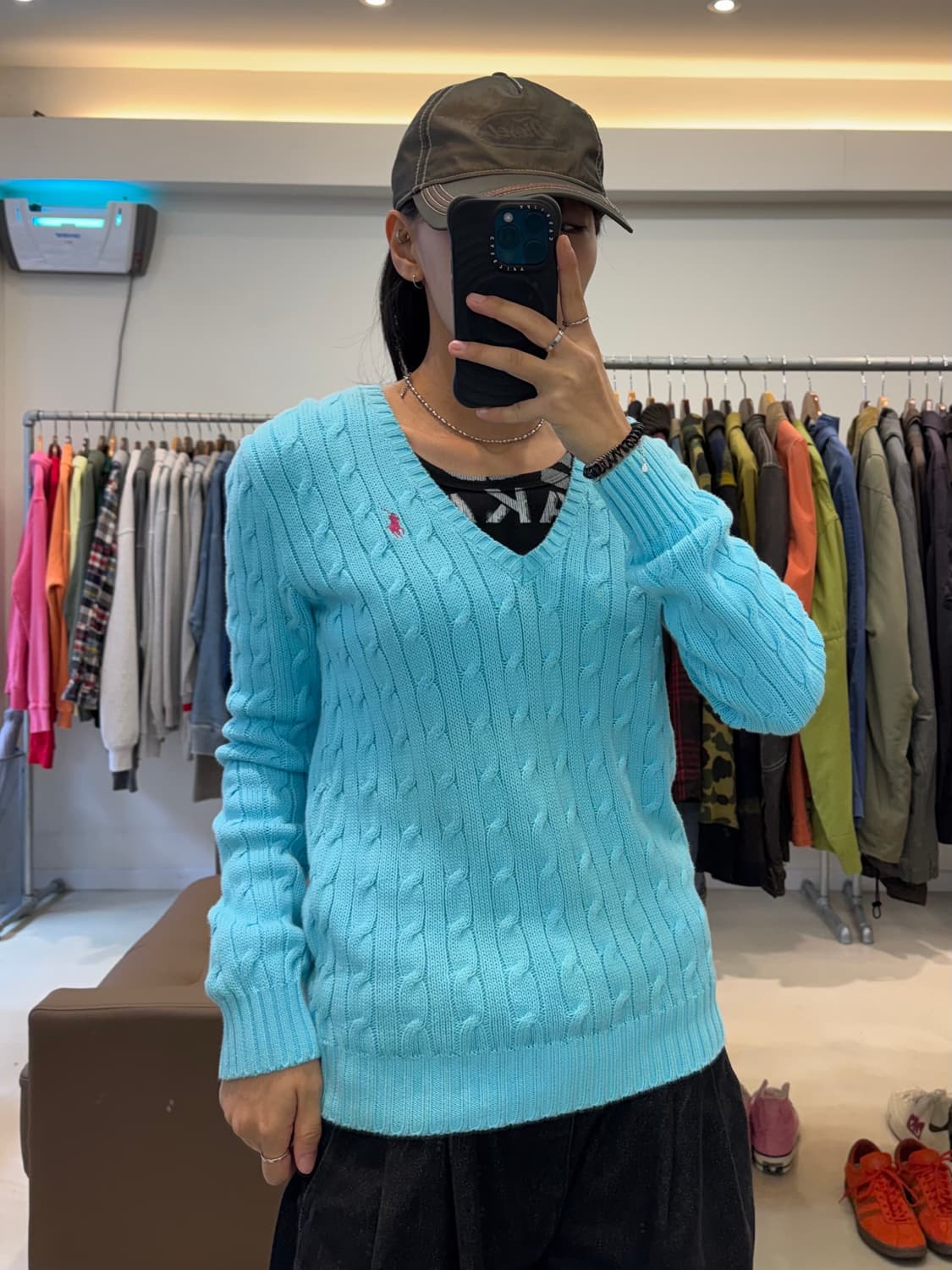 랄프로렌 스포츠 브이넥 케이블 니트 상품이미지6