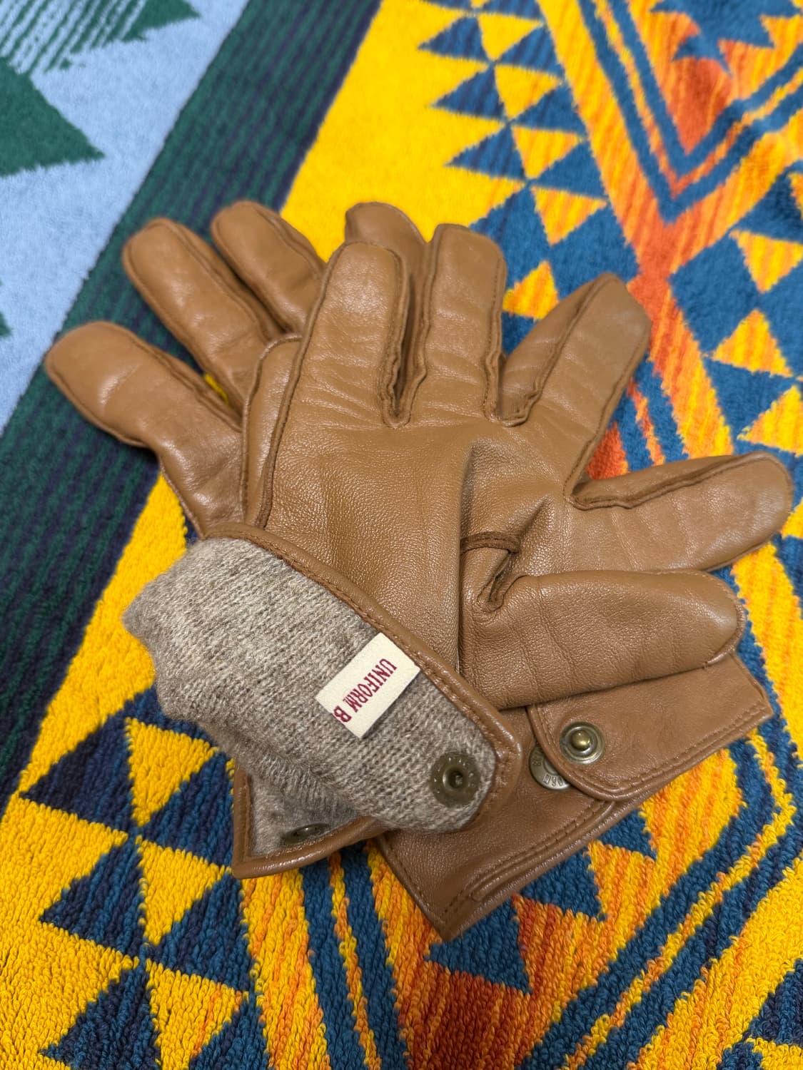 Uniform bridge Leather Glove with Wool 상품이미지3