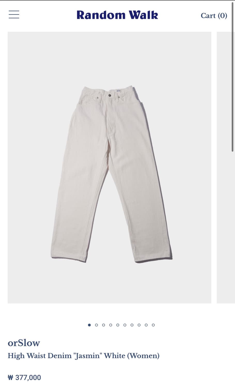 오어슬로우 자스민 orSlow Denim White 상품이미지3