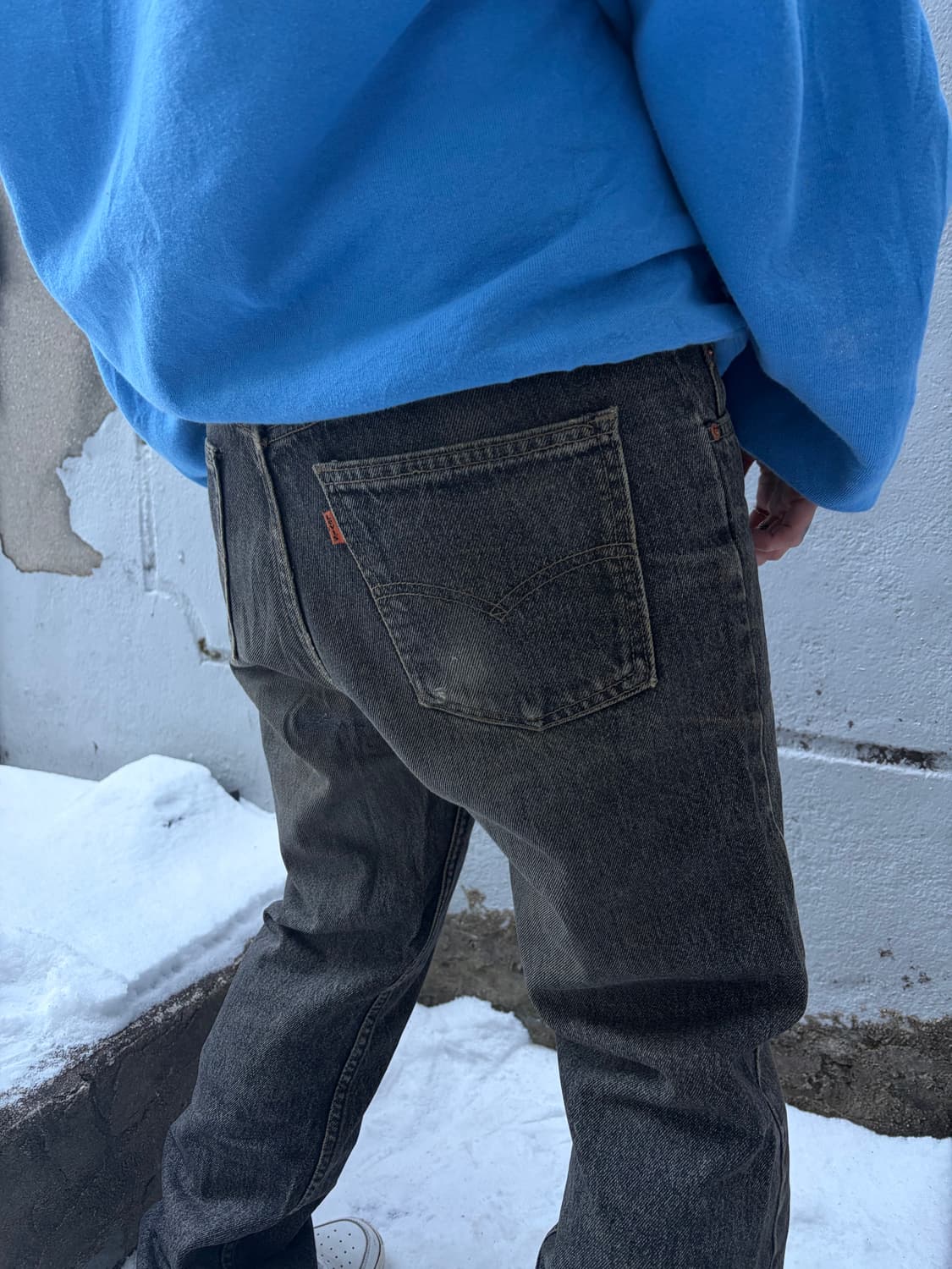 90s 🇺🇸LEVIS U.S.A black denim pants 상품이미지4