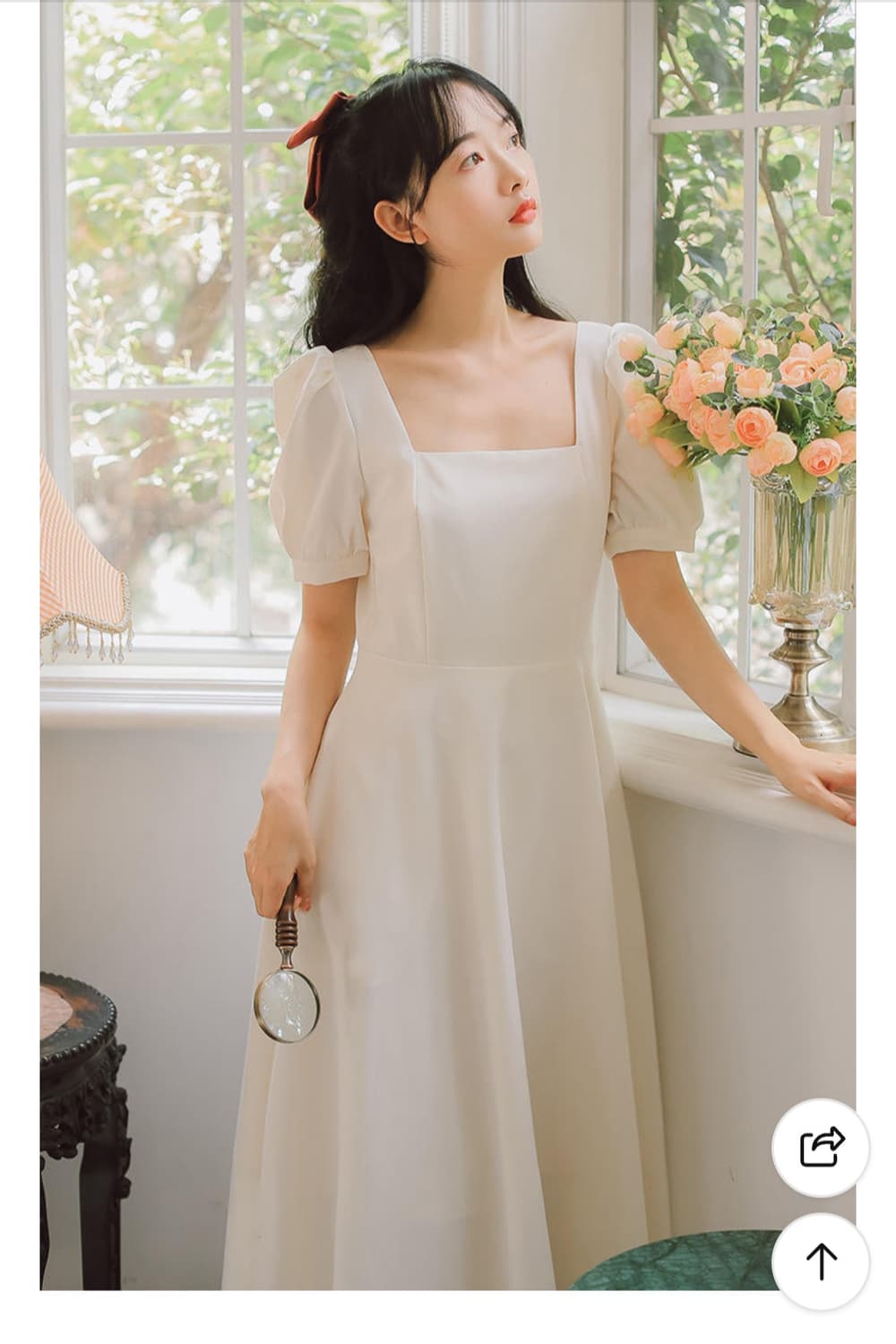 스퀘어넥 햅번 롱원피스 사이즈S 
 상품이미지5