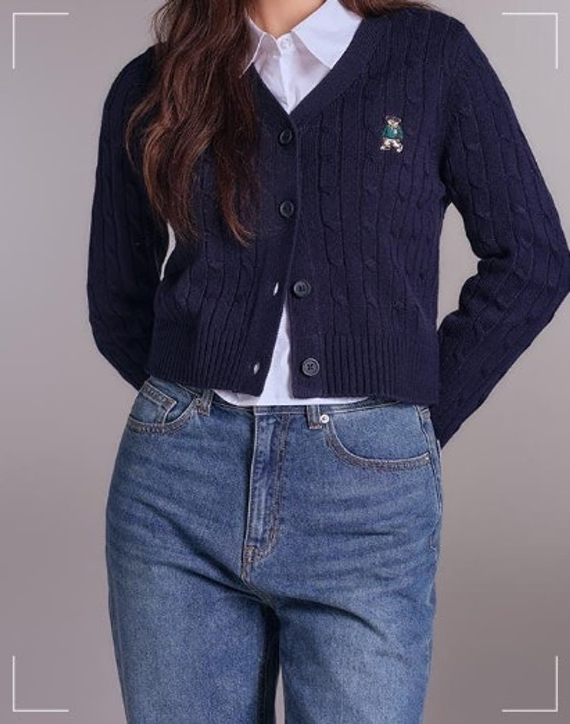 스파오 우디 케이블 니트 가디건 (새상품) 상품이미지5