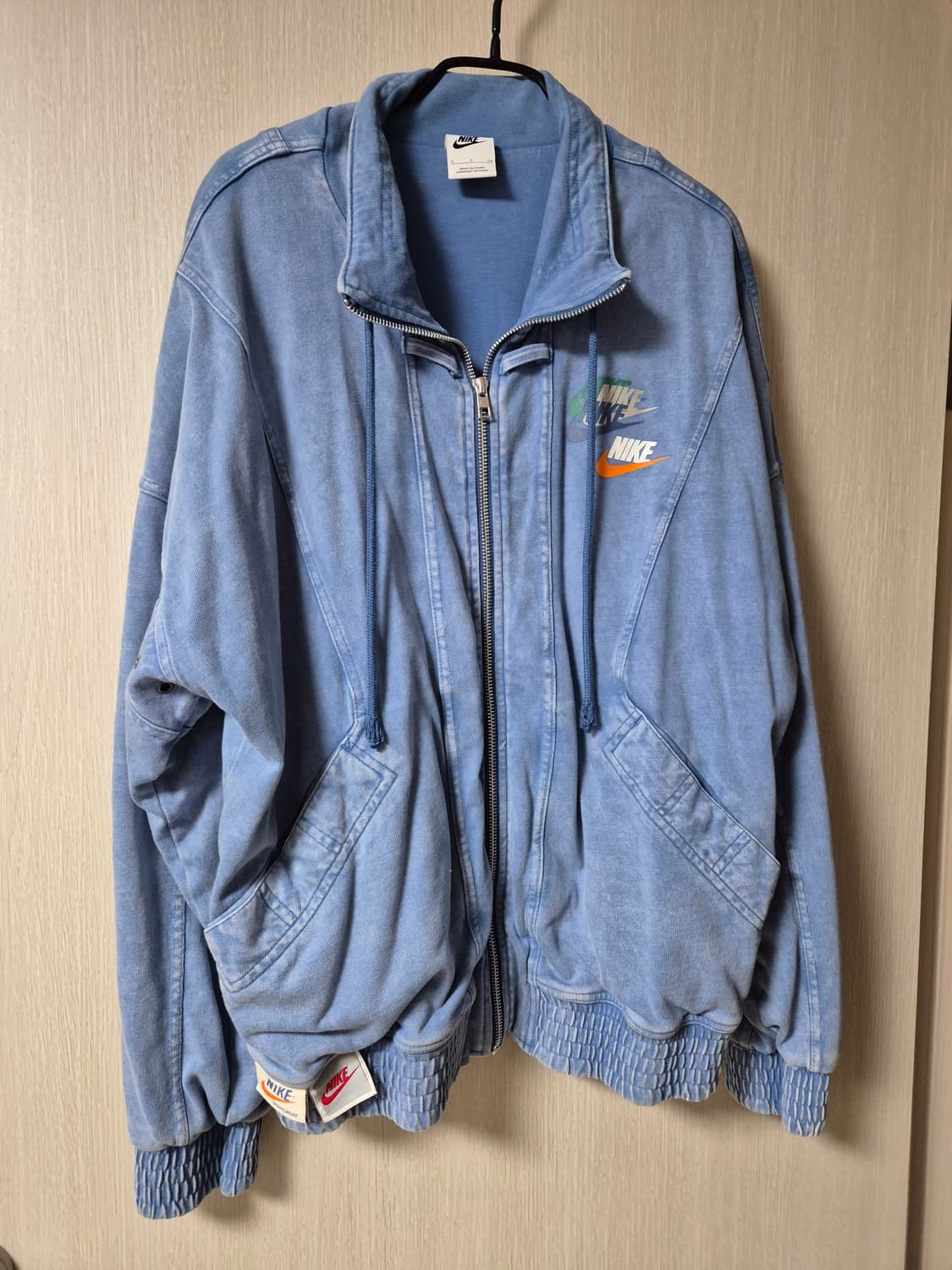 나이키 워시드 연청 풀집업 자켓 점퍼 S 95 더블스우시 상품이미지3
