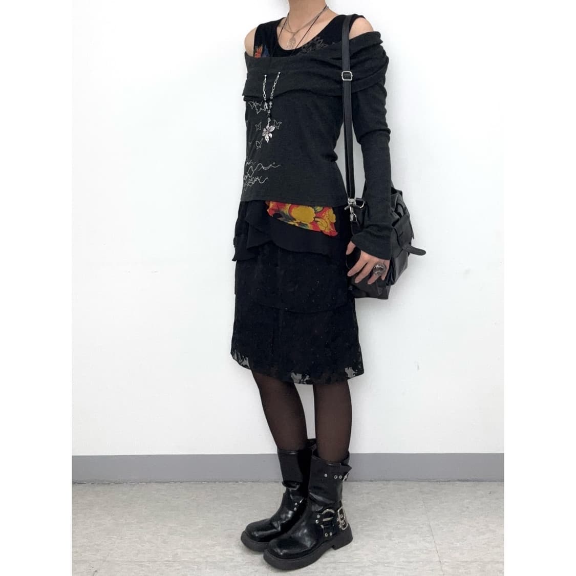 빈티지 블랙 오리엔탈 캉캉 스커트 상품이미지2