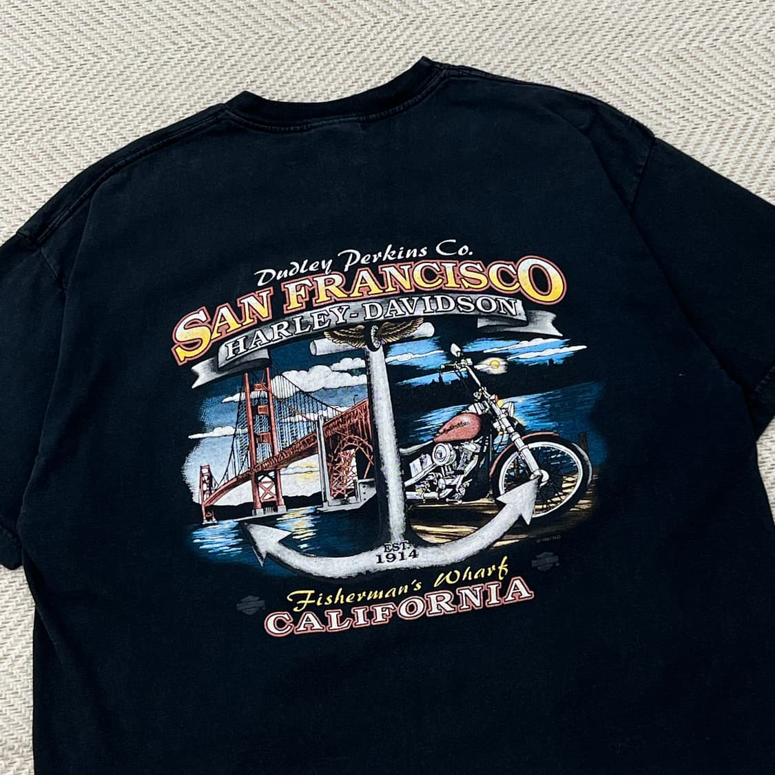 USA 할리데이비슨 헤인즈 프린팅반팔티 r3080 상품이미지4