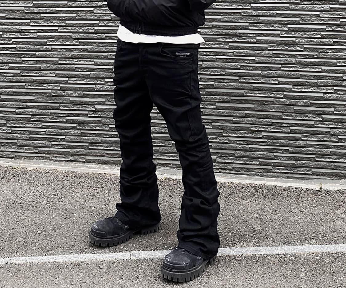 Stretch Flare Balck Jeans 상품이미지3