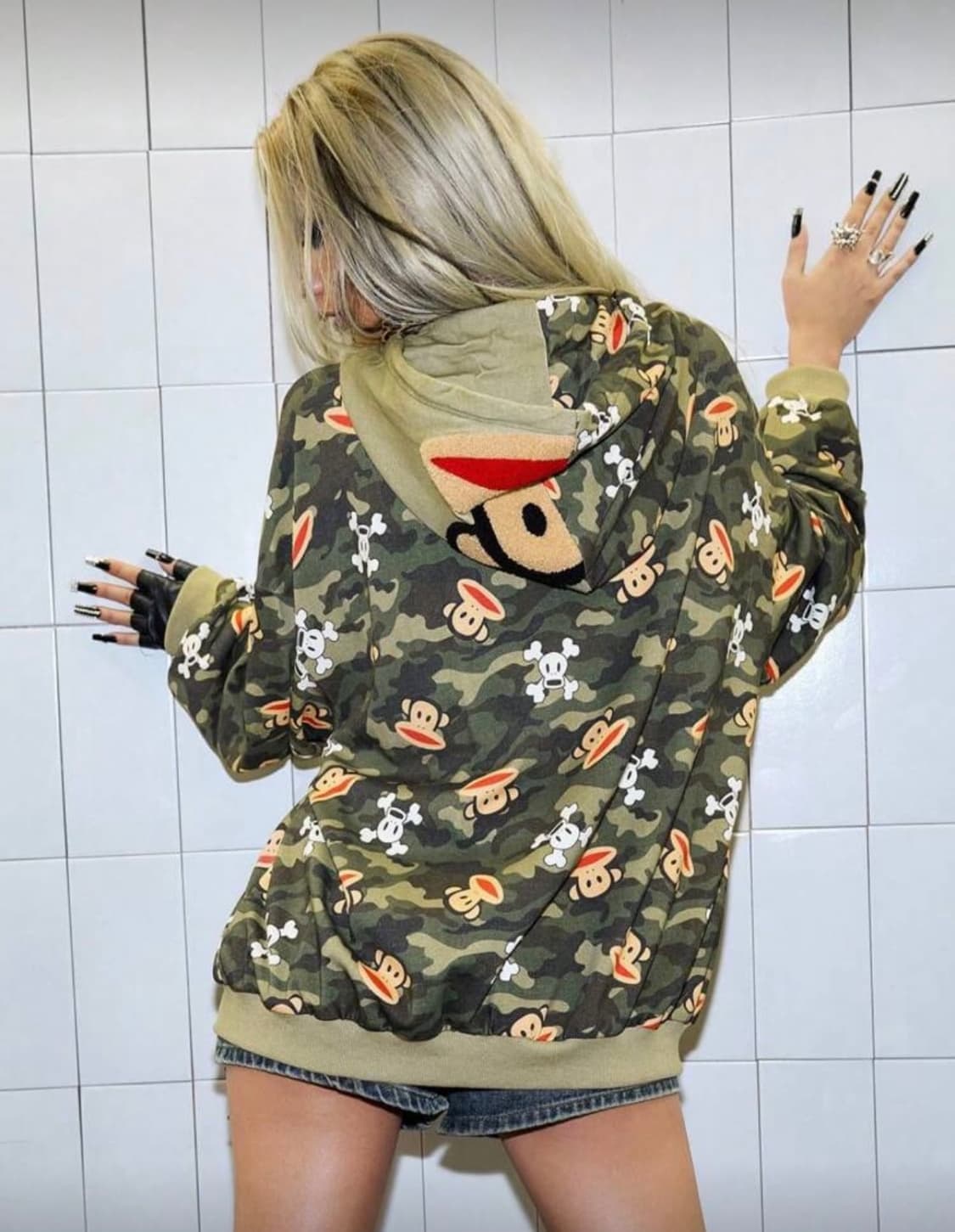 폴프랭크 카모 후드집업 상품이미지3