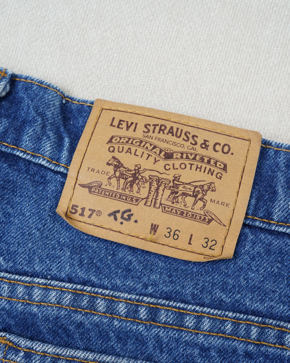 (허리 46) 90s 리바이스 517 부츠컷 데님 팬츠 상품이미지9