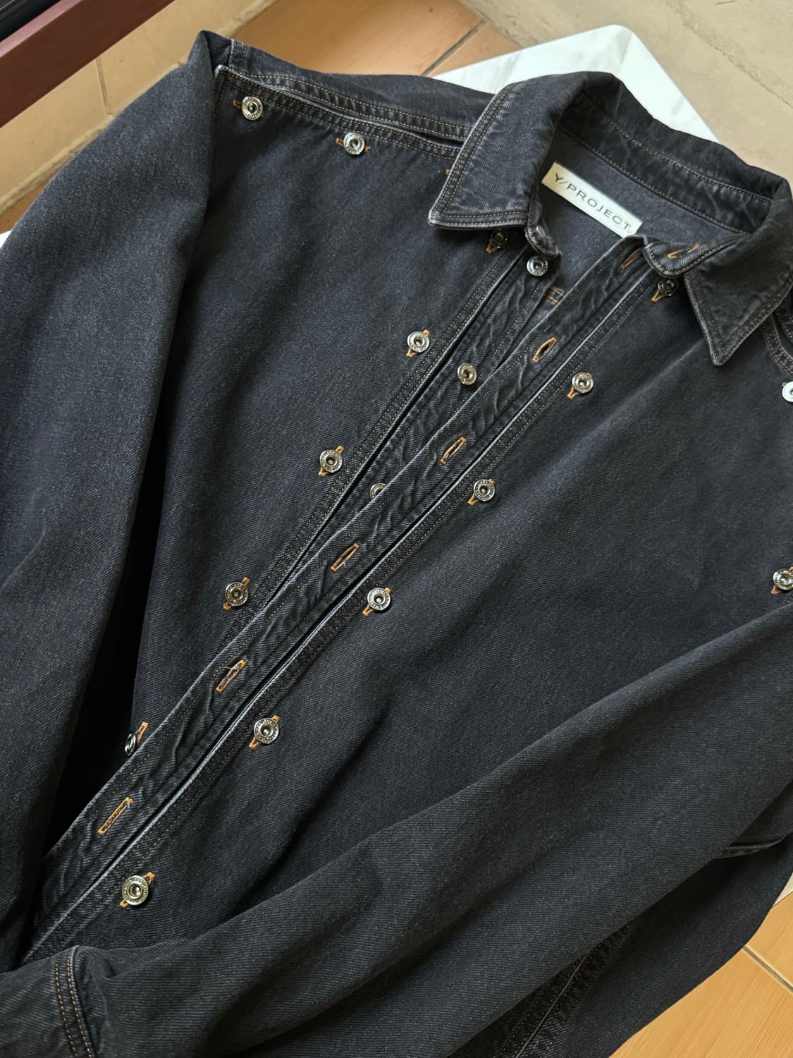 와이프로젝트 버튼 패널 데님 자켓 상품이미지3