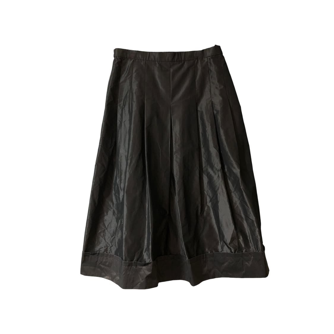 [Vintage] Charcoal Glossy Pleats Skirt 상품이미지1