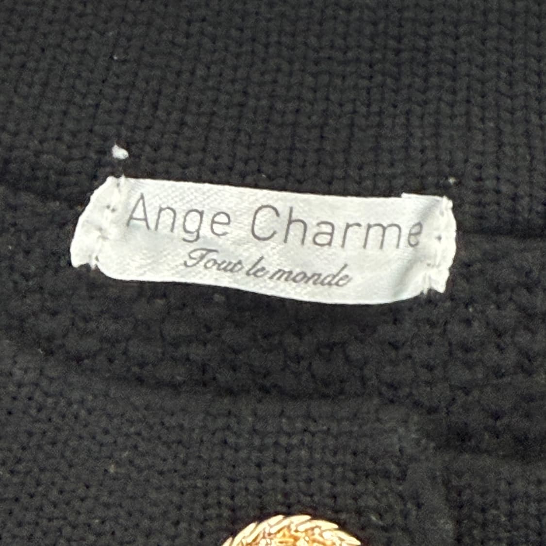 Ange Charme 블랙 골드버튼 니트 자켓 가디건 상품이미지6