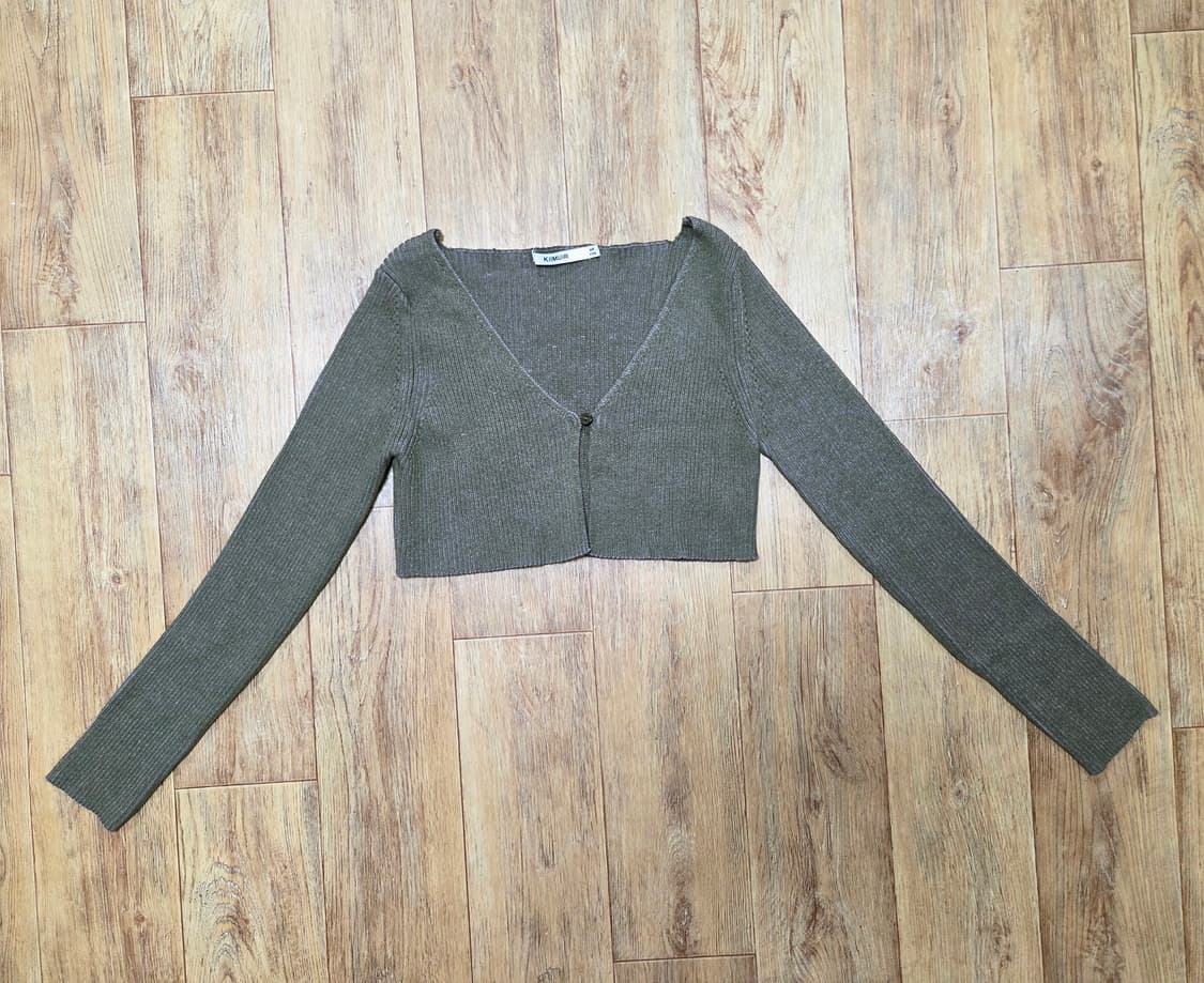 키뮤어(KIIMUIR) 투톤 볼레노 니트가디건 55-66 상품이미지3