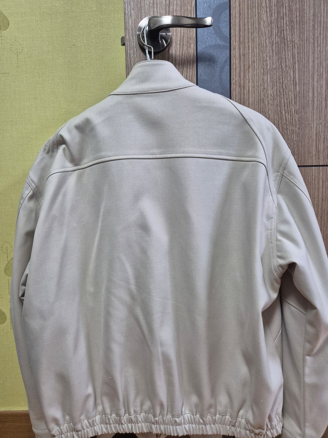 드로우핏 웨이브 블록 울 해링턴 자켓 크림 xl 상품이미지5