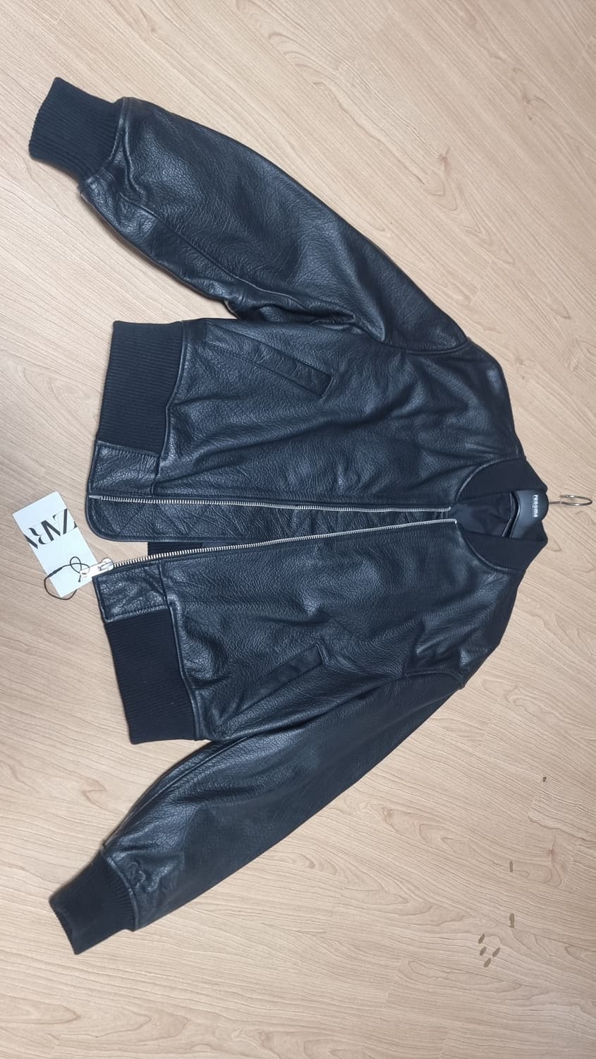 자라 블랙 레더 봄버 자켓 L 새상품 상품이미지1