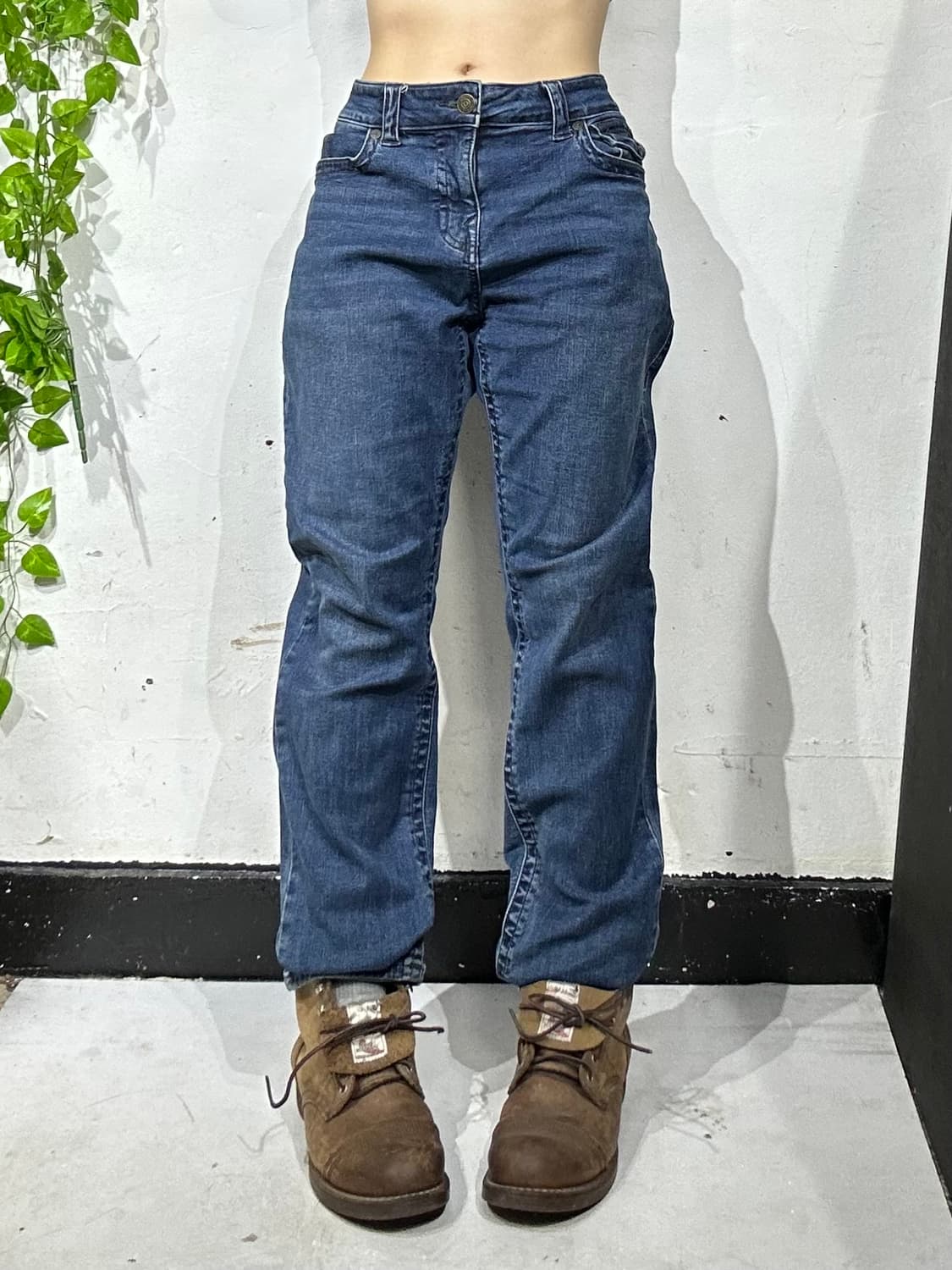 트루 릴리전 진청 빌리 미드 라이즈 스트레이트 데님 팬츠 청바지 34 상품이미지2