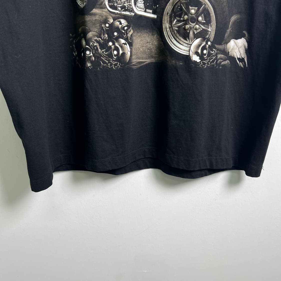 survivors 빈티지 펑크 스컬 프린팅 반팔 티셔츠 XL 상품이미지6