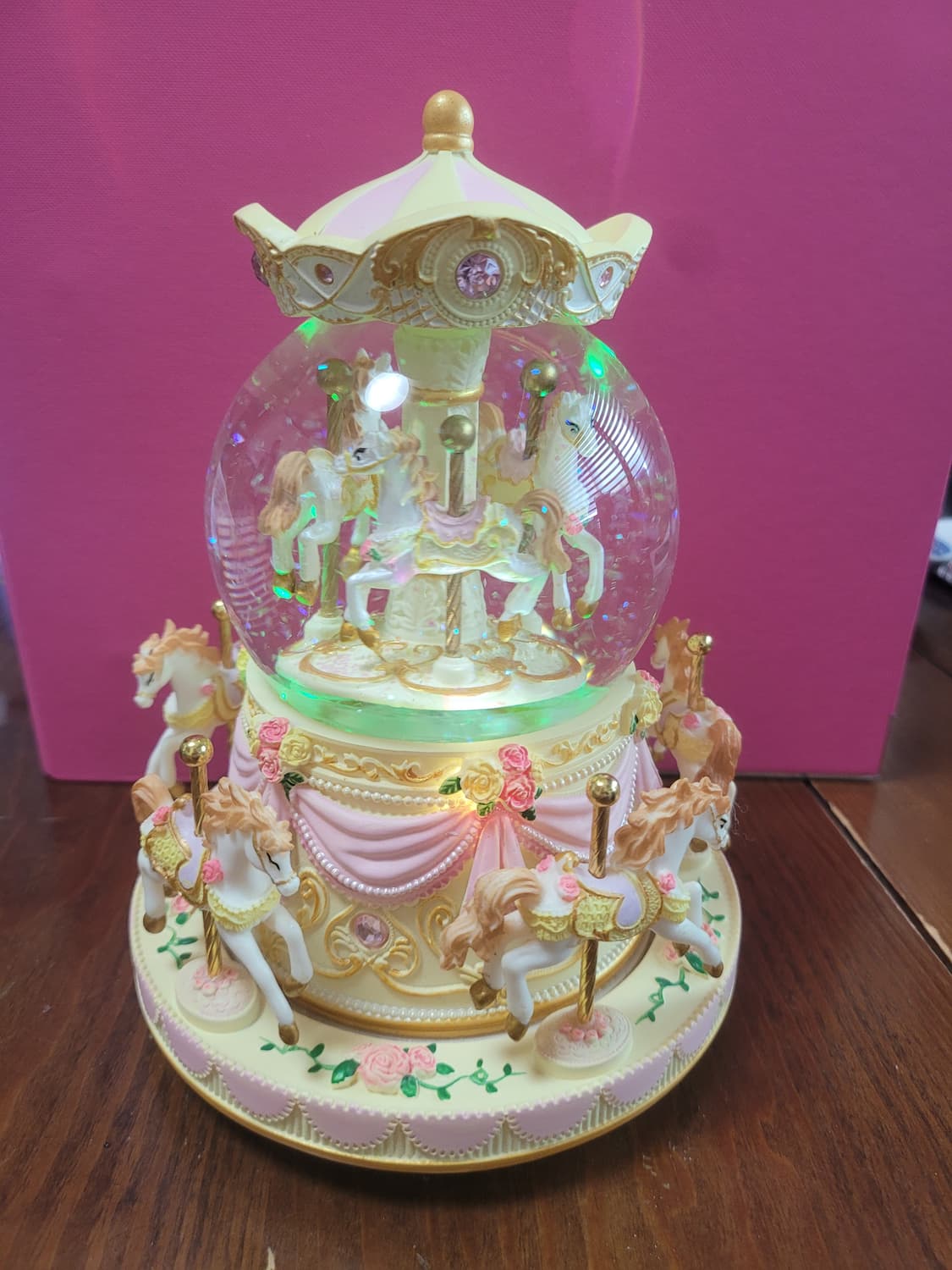 스노우볼 무드등 태엽 천공의성 라퓨타 하울의움직이는성 회전목마 자장가 오 상품이미지1