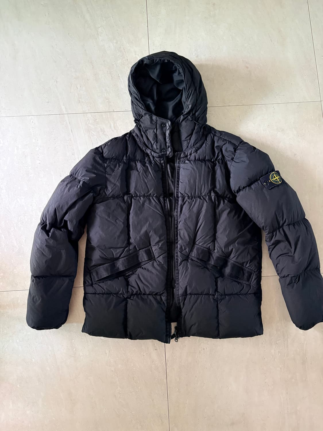 스톤아일랜드 크링클랩스 블랙 다운점퍼 XL 상품이미지1