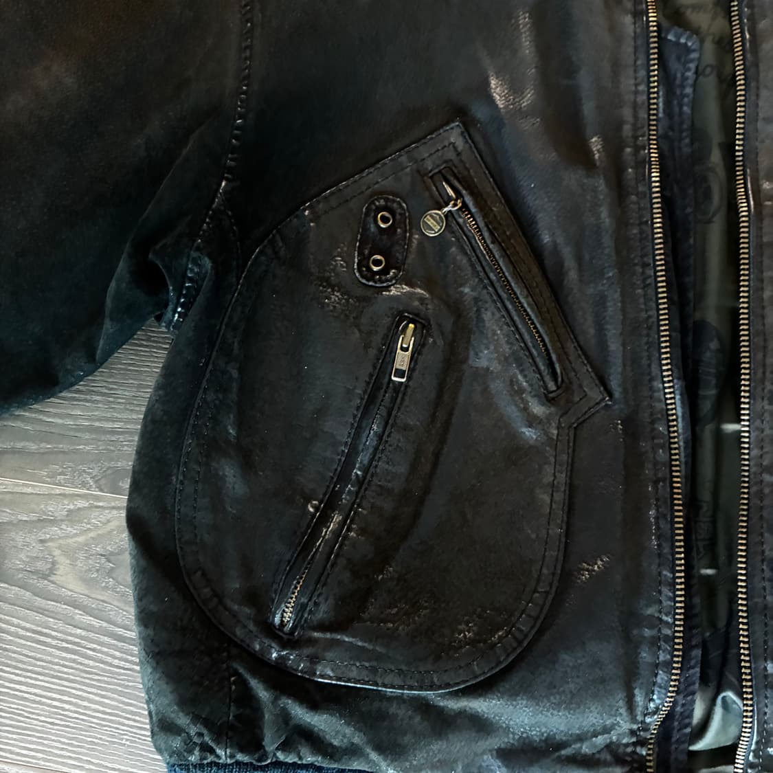 할리데이비슨 90s 스웨이드 가죽 라이더자켓 상품이미지3