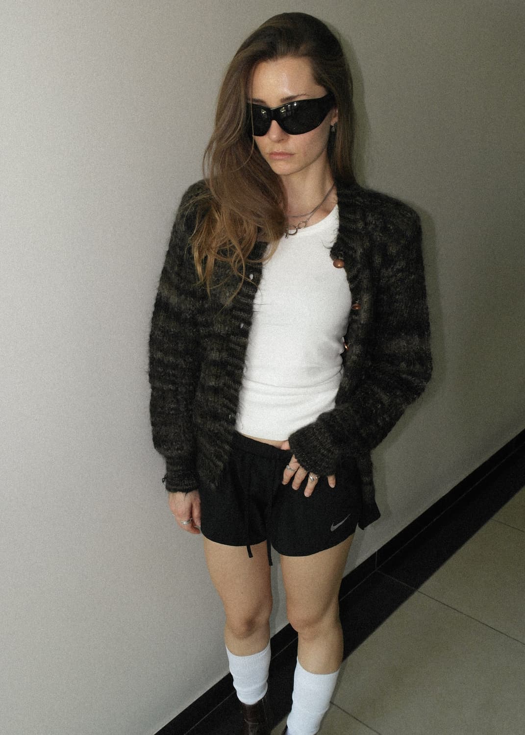 모헤어 니트 버튼 스웨터 상품이미지5