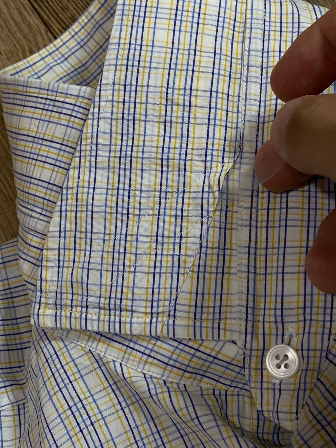 턴불 앤 아서 그래프 체크 버튼 다운 셔츠 16 1/2, 42 상품이미지6