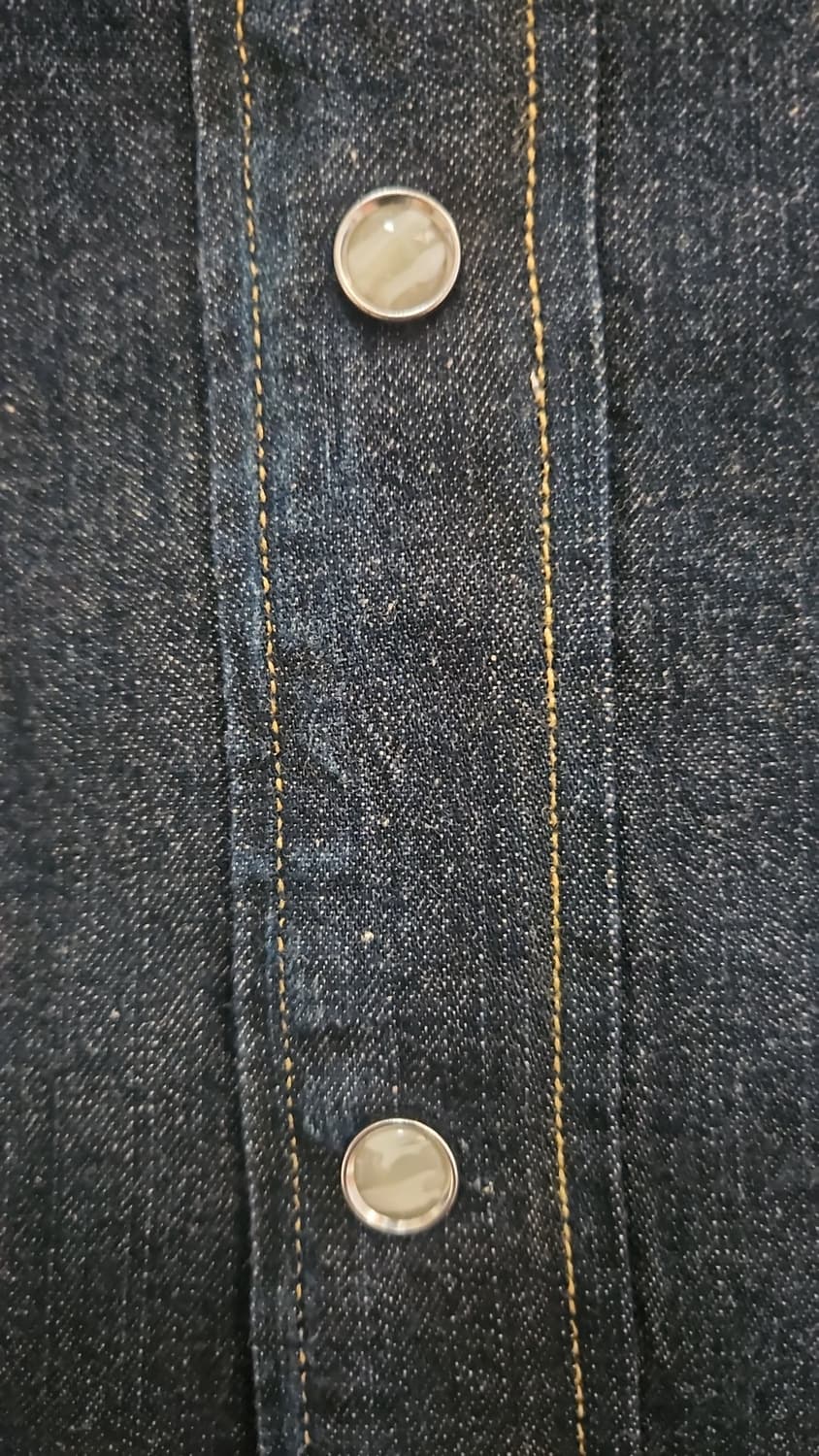 리바이스 LVC 1955 쏘우투스 데님 셔츠 러프 린스 S 상품이미지8