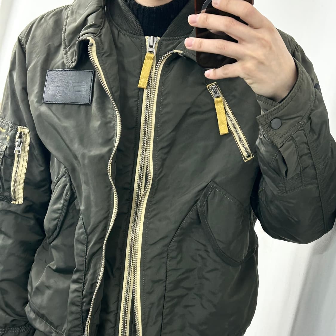 알파인더스트리 레이어드 MA-1 자켓 상품이미지3