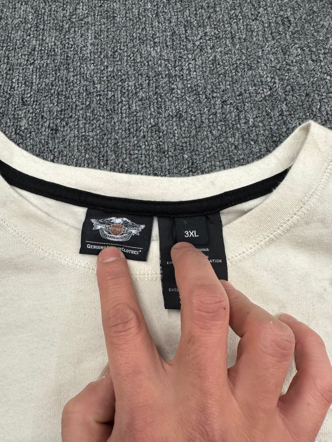 3XL)할리데이비슨 빈티지 MILWAUKEE 프린팅 투톤 롱슬리브 상품이미지6