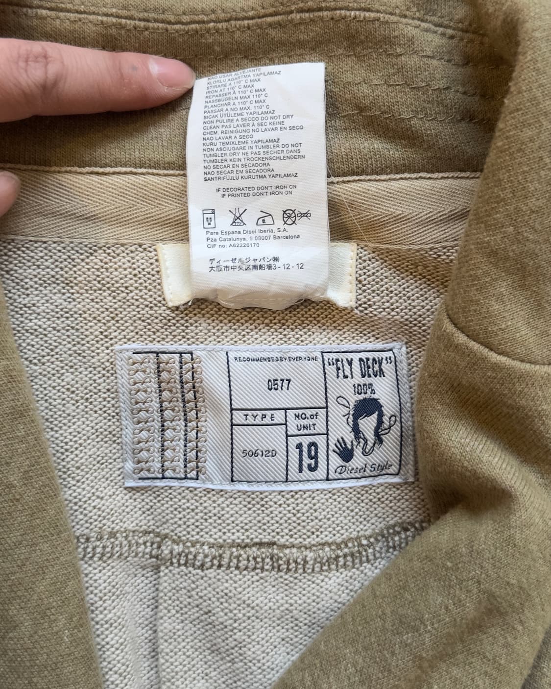 [DIESEL] Short Double-Breasted Sweat Jac 상품이미지7