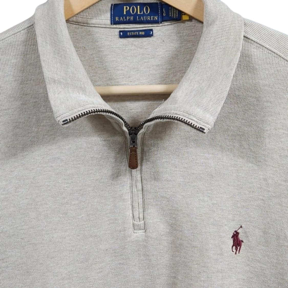 105)POLO 폴로 랄프로렌 하프집업 니트 베이지 상품이미지2