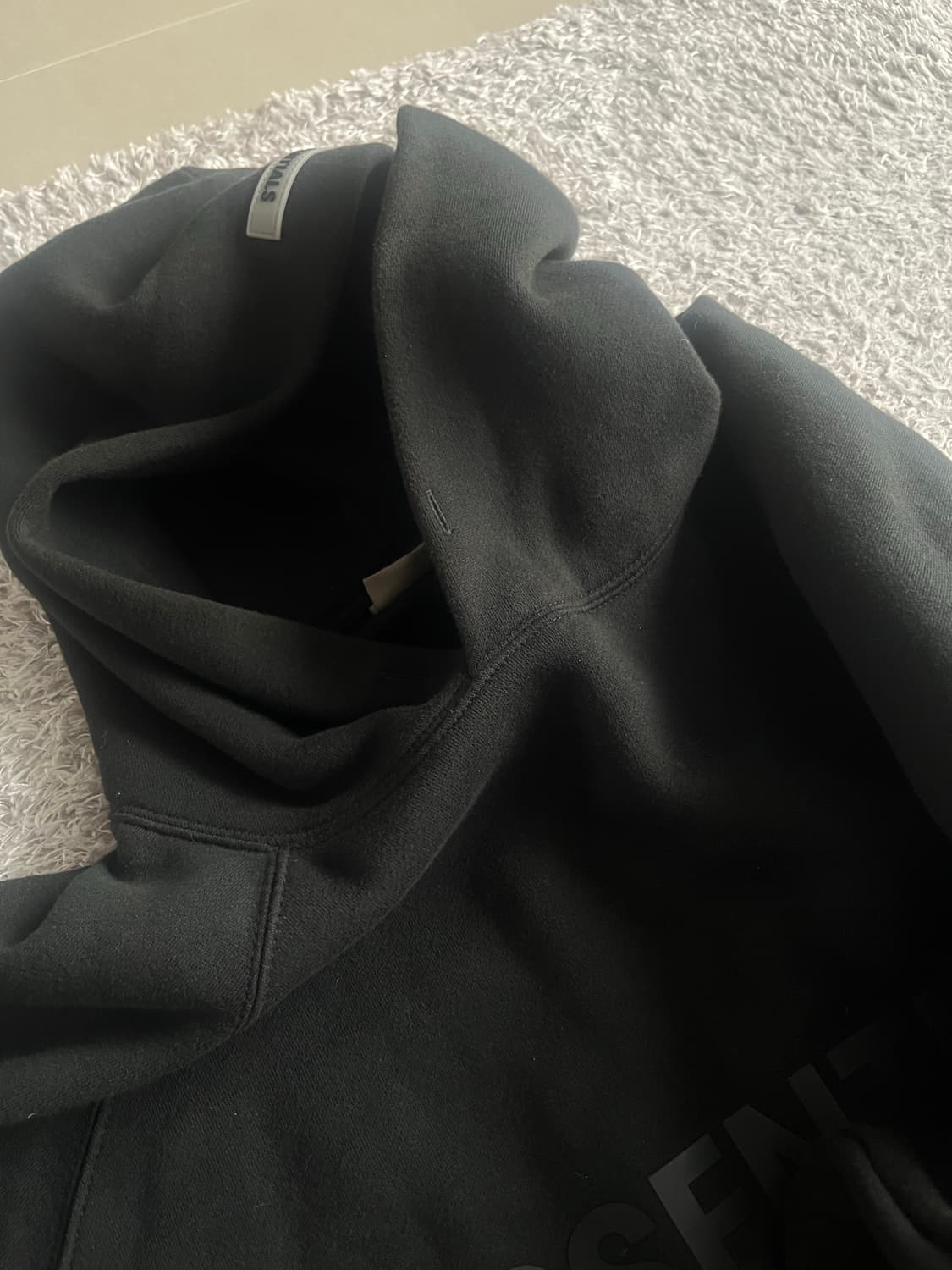 피오갓 에센셜 후드티 검정 L 상품이미지6