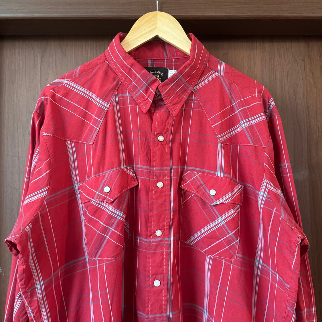 90s 새들킹 체크 웨스턴셔츠 XL 상품이미지2