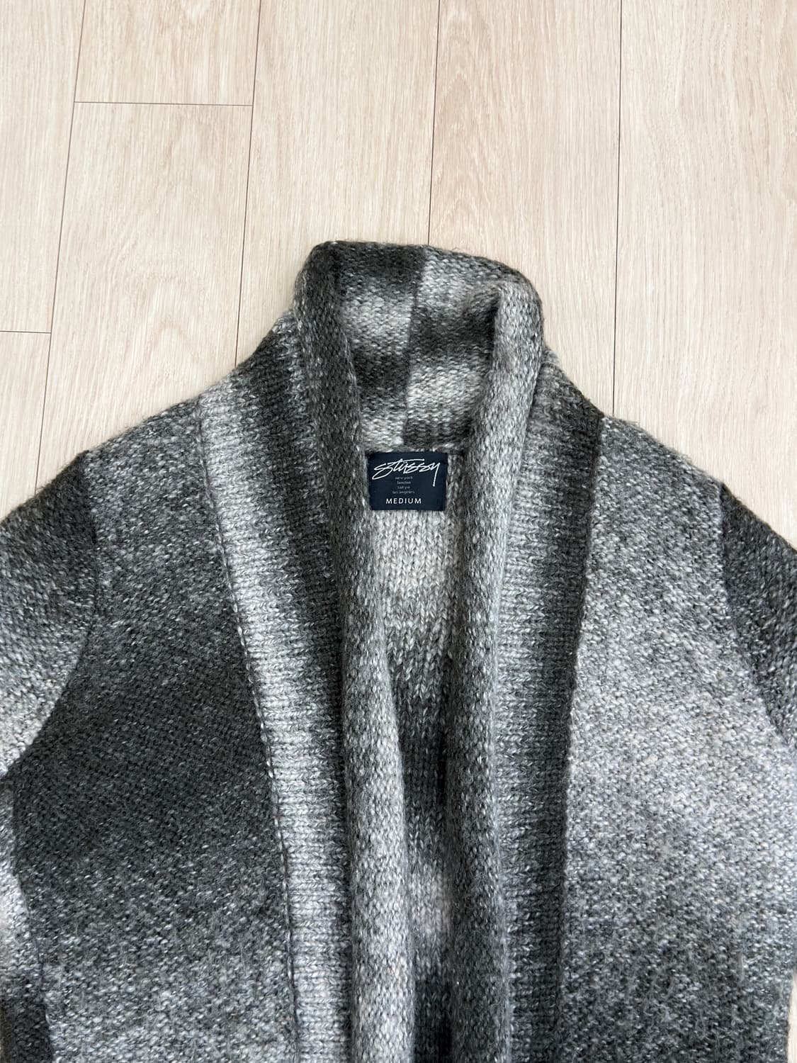 빈티지 스투시 숄카라 니트 가디건 상품이미지2