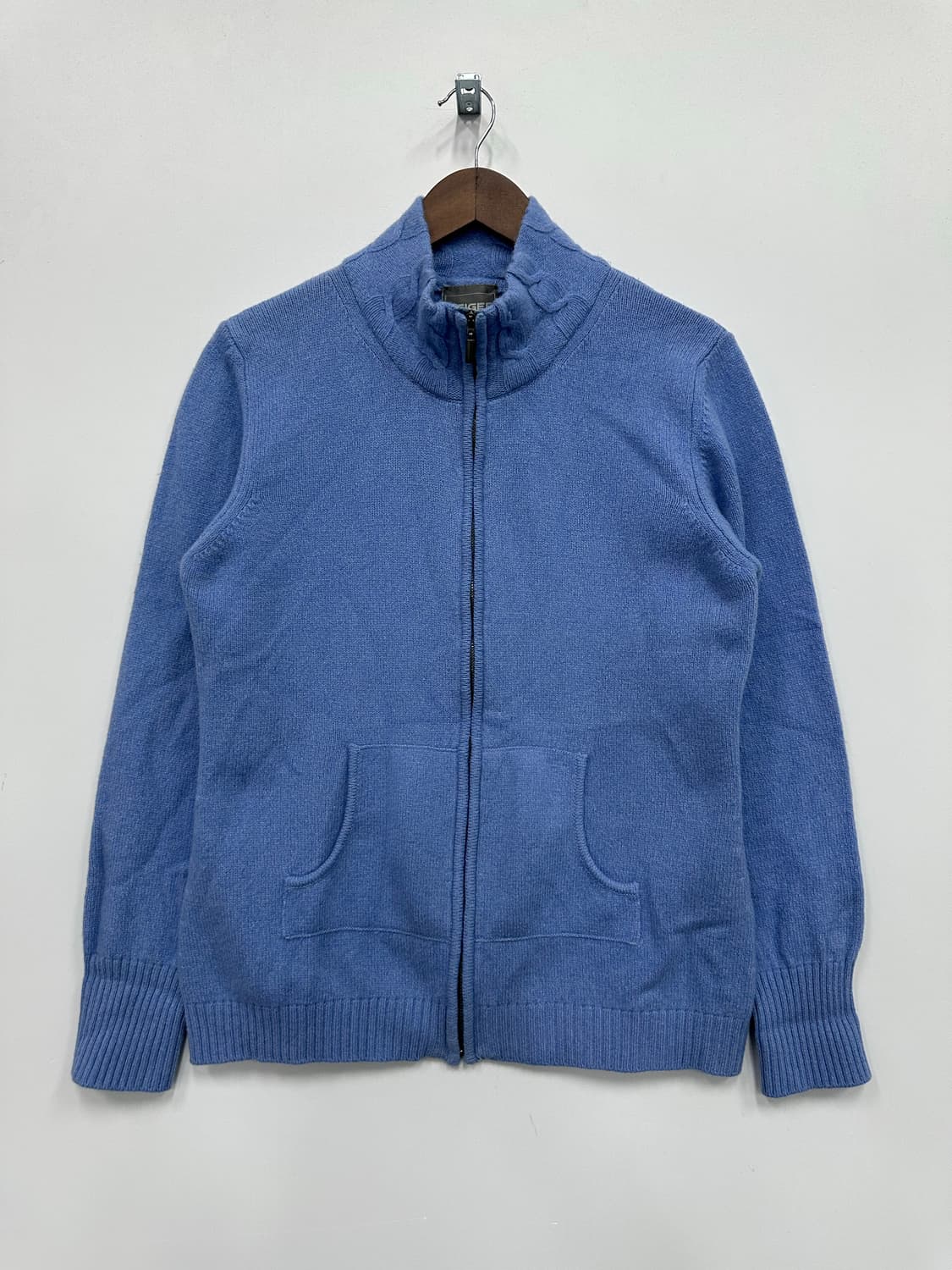 가이거 블루 니트 집업 상품이미지1