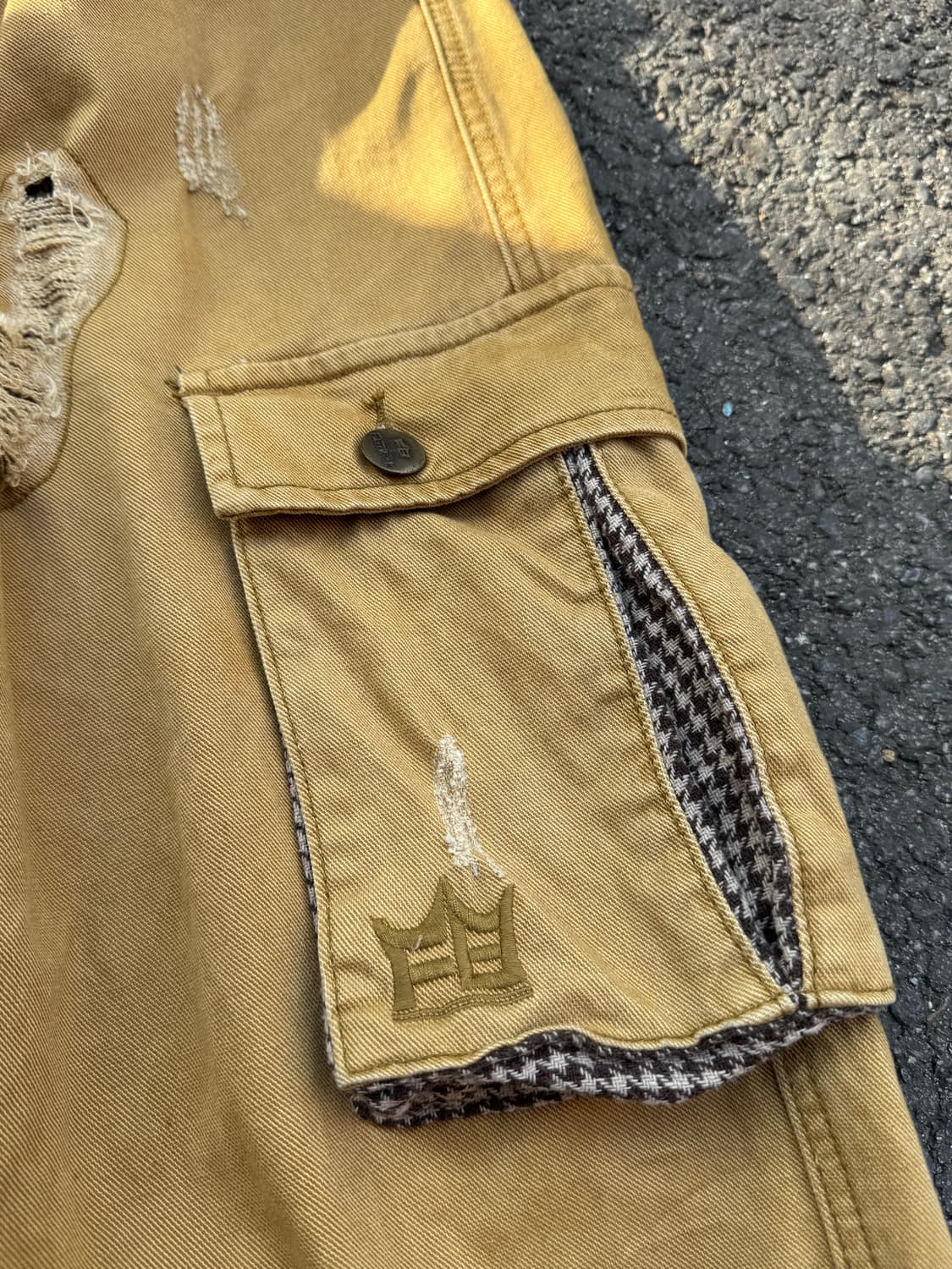 Fatback 카멜 데미지 카고팬츠  상품이미지6