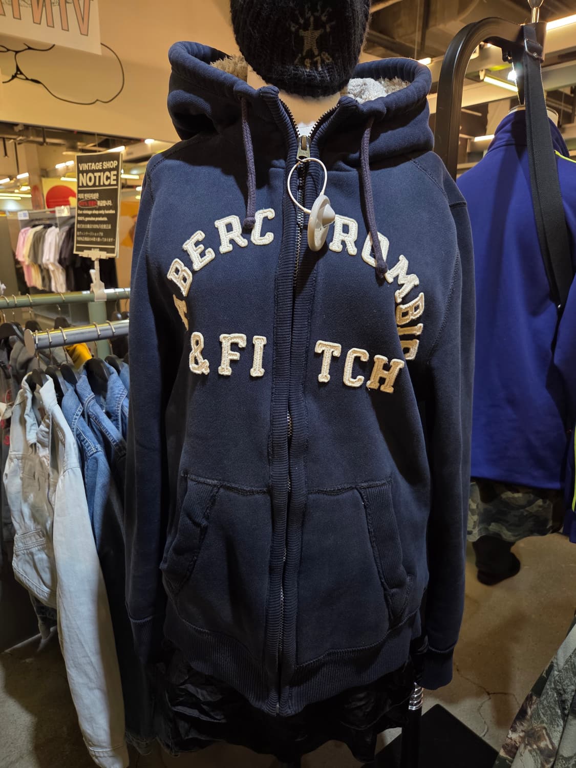 아베크롬비 네이비 양털후드집업 상품이미지7