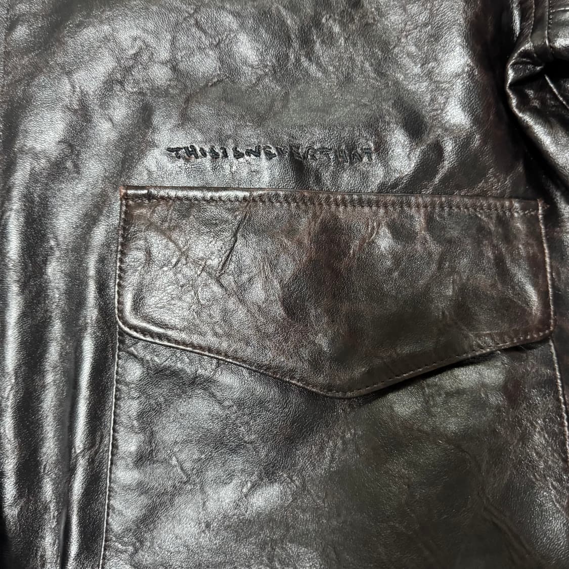 M)디스이즈네버댓 다니엘존스턴 레더 플라이트 자켓 상품이미지4