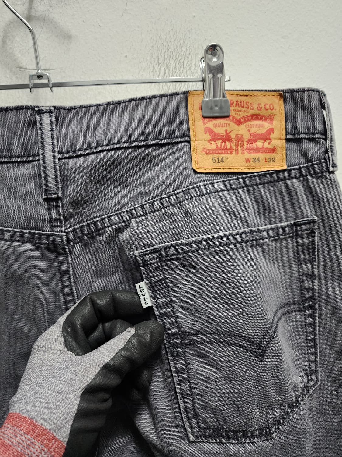 리바이스 514 화이트탭 흑청바지 상품이미지3