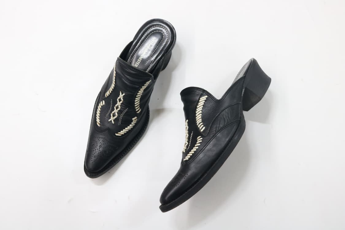 알프레도바니스터 포인티드 토 브로그 뮬 힐 (41) 상품이미지7