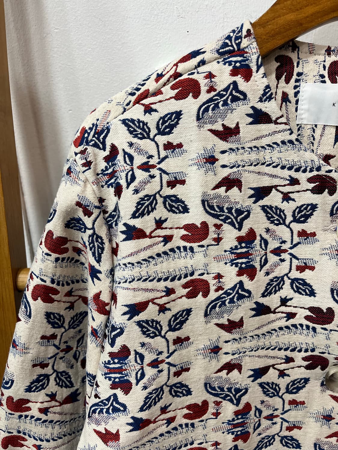 에스닉 자카드 노카라 자켓 상품이미지3