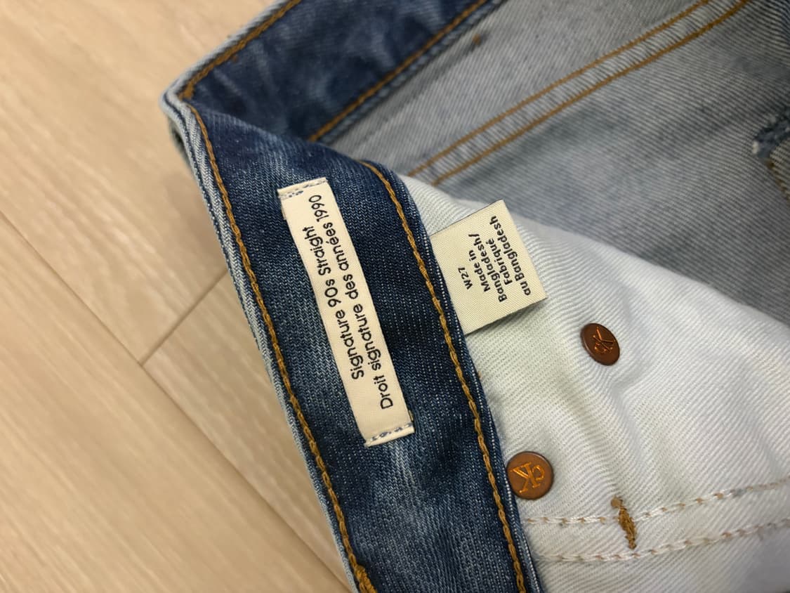 캘빈클라인 시그니처 스트레이트 데님 팬츠 27 상품이미지5