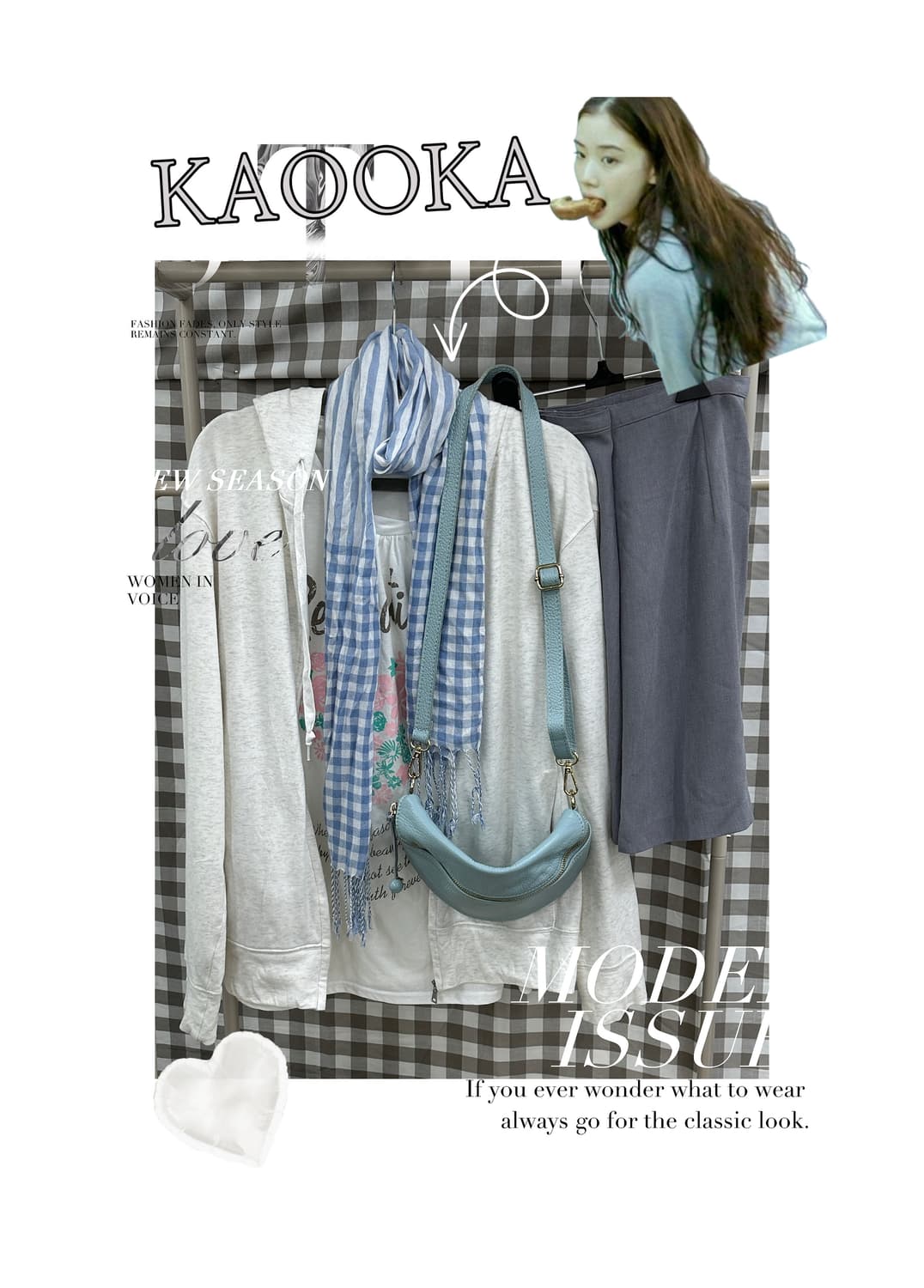 🪺스즈코의 괴짜룩 코디세트🪺 모리걸 그런지 머플러 후드집업 레이어드 상품이미지1