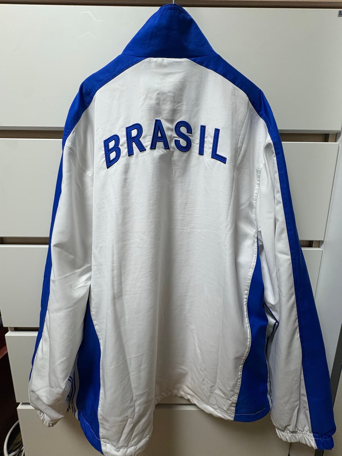 나이키 브라질 1998 리이슈 사커 레플리카 트랙 자켓 화이트 m 사이즈 상품이미지3