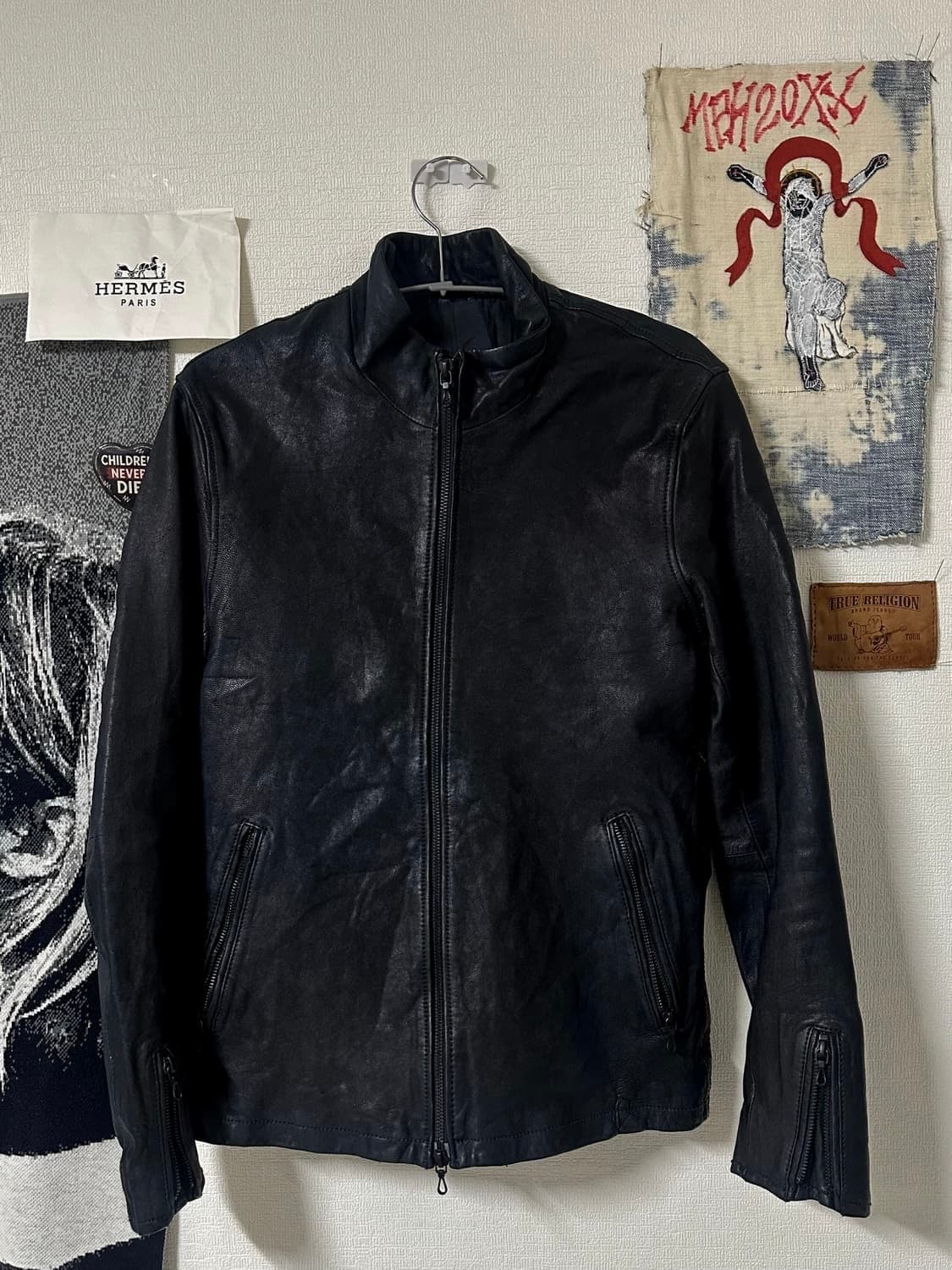 artisanal goatskin leather jacket 상품이미지1