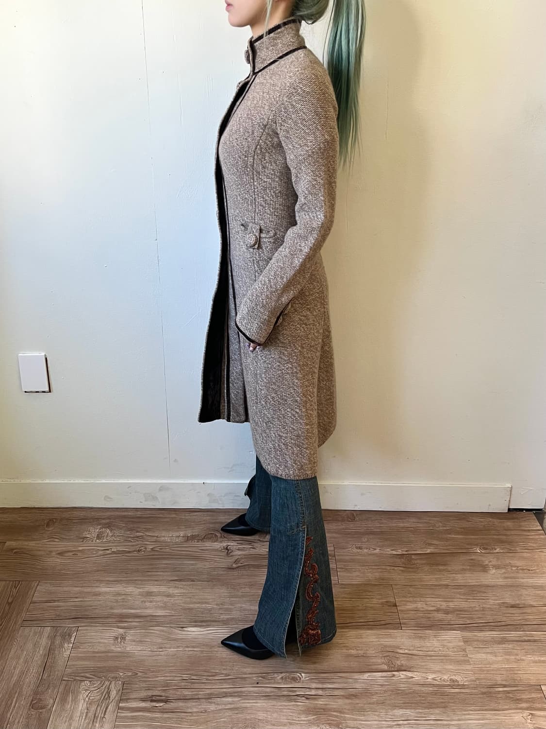 엠포리오 아르마니 앙고라 차이나 버튼업 코트 상품이미지8