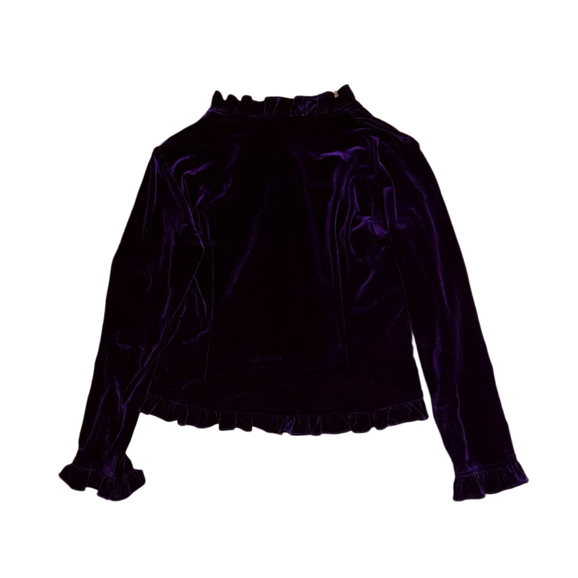 빈티지 벨벳 꽃자수 퍼플 블라우스 상품이미지3