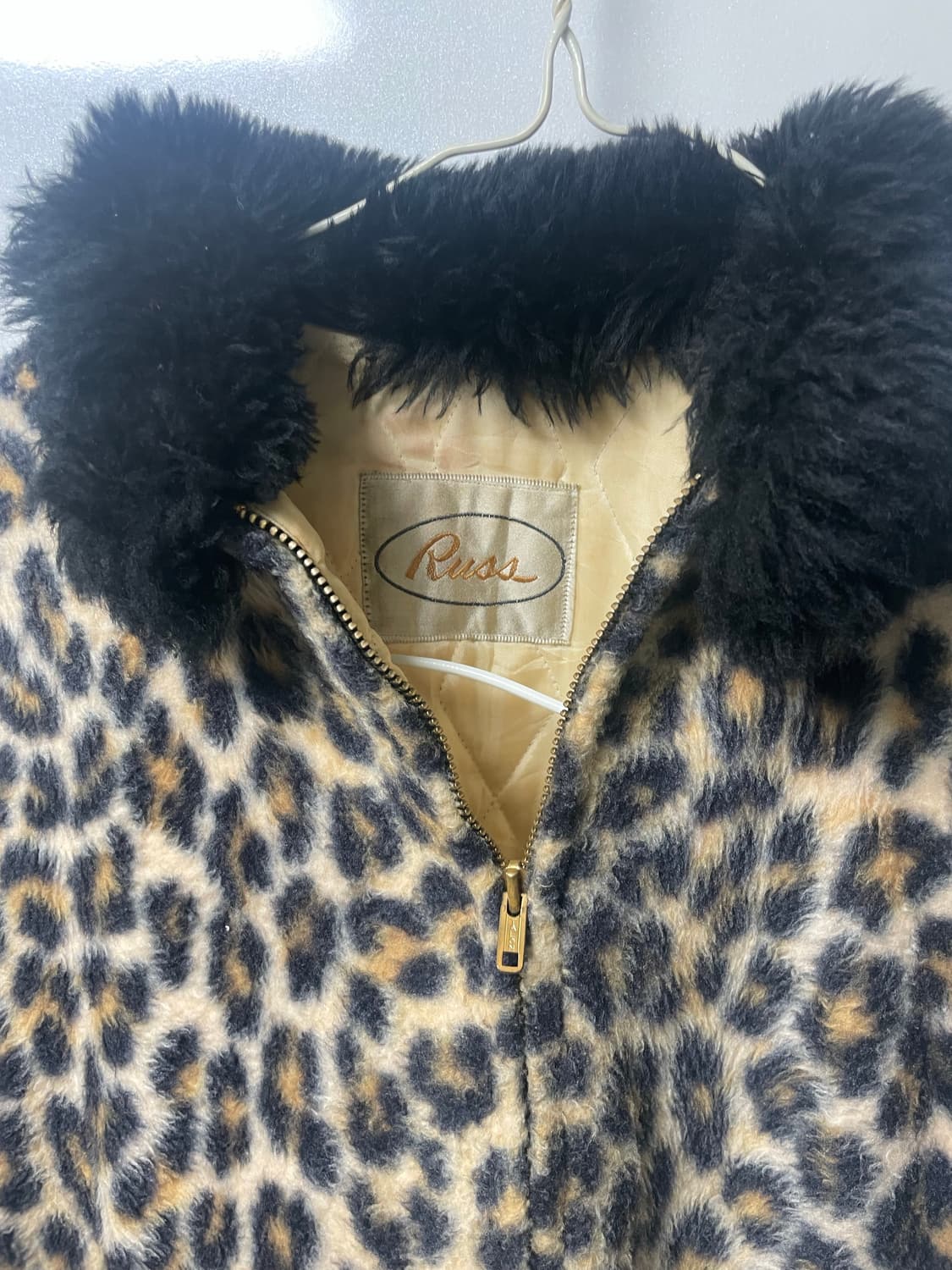 일본 빈티지 레오파드 퍼 자켓 갸루 펑크호피 상품이미지3