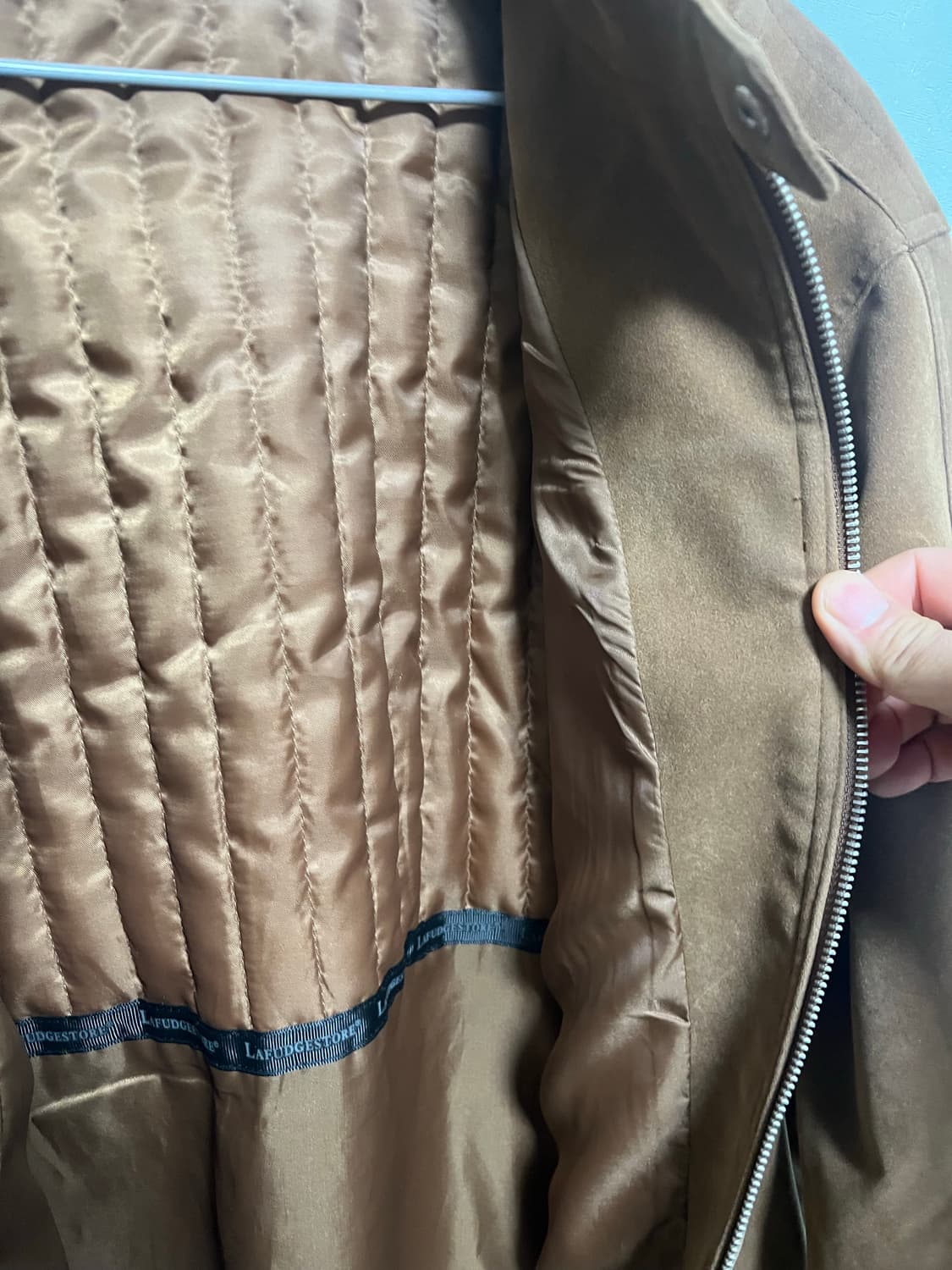 LAFUDGE 스웨이드 블루종 자켓 브라운 상품이미지5